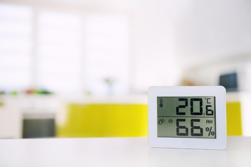 thermometer on a table